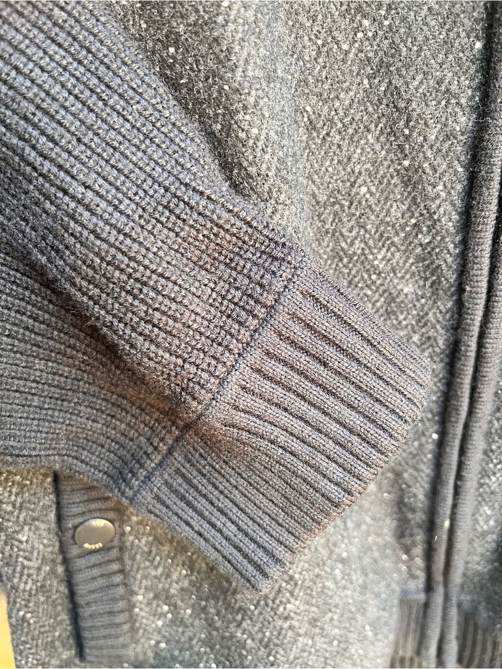 Ted Baker  Herringbone Bomber Full-Zip Sweater Jacket - Picture 10 of 15